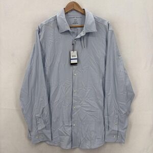 Perry Ellis Shirt Mens XL Blue Stretch Moisture Wicking Long Sleeve Business NWT